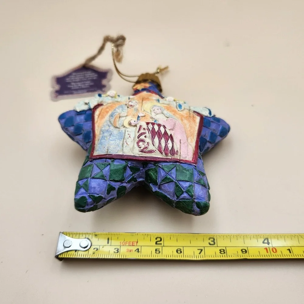 Jim Shore Heartwood Creek Christmas Nativity Scene Star Ornament Jesus Angels